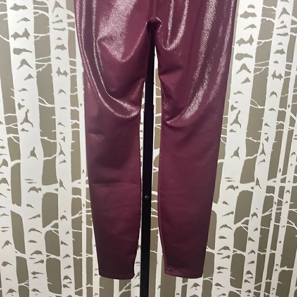 Nike Mid Rise Tight Fit 7/8 Length Training Tight S Maroon Metallic
